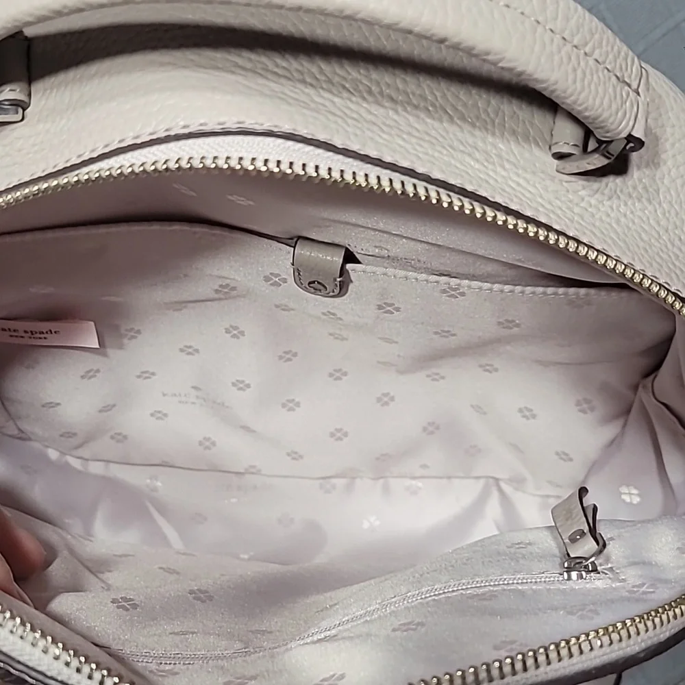 Kate Spade New York Polly Light Grey Backpack Purse Bag ๐ - Picture 13 of 16